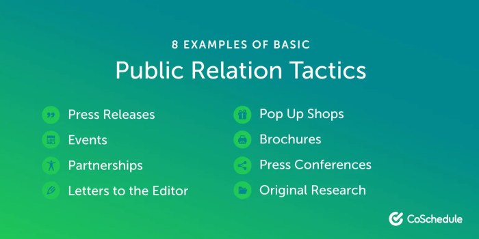 Relations tactics campaigns effective coschedule disciplines responsibility